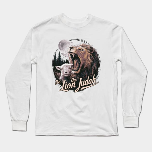 Be The Lion Judah Long Sleeve T-Shirt by Farhan S